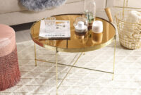 Couchtisch Glas Gold / Goldbraun ⌀ 63 Cm Lucea inside Couchtisch Gold Glas