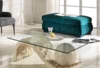 Design Couchtisch French Aus Glas Und Stein inside Couchtische Glas