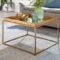 Wohnling Couchtisch Glas Metall 60X60X41 Cm Sofatisch Gold Pertaining To Couchtisch Gold Glas