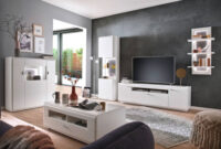 Wohnwand Weiß Matt Alia-05 Modern 5-Teilig Mit Highboard Und Couchtisch,  Optional Led Beleuchtung intended for Wohnwand Modern Weiß